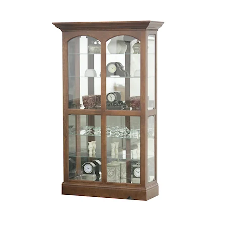 Single Arched Curio Cabinet with Side-Entry